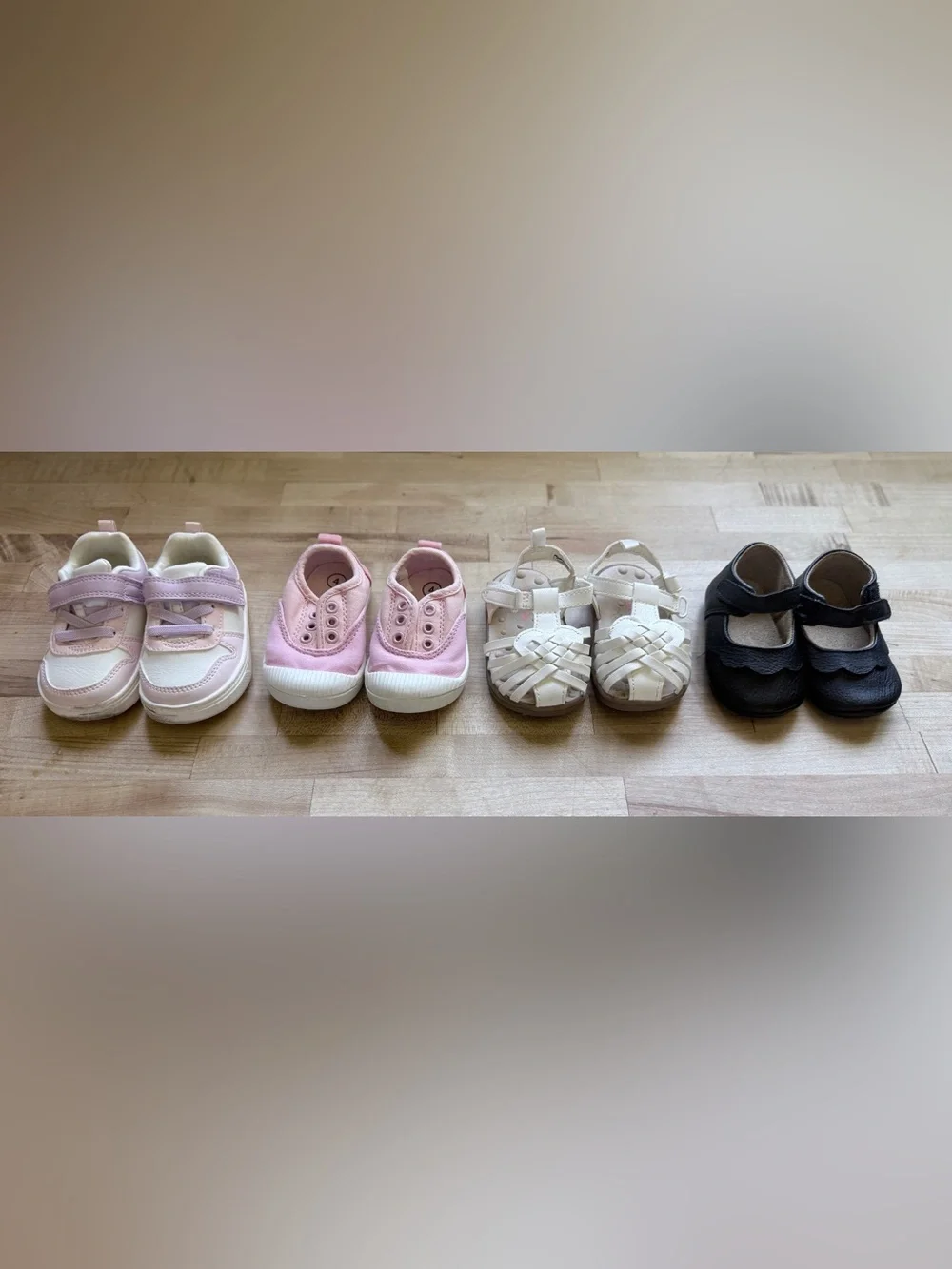 Toddler Girl Sneakers and Sandals - Carters and Cat & Jack - Size 4 - Picture 1 of 4